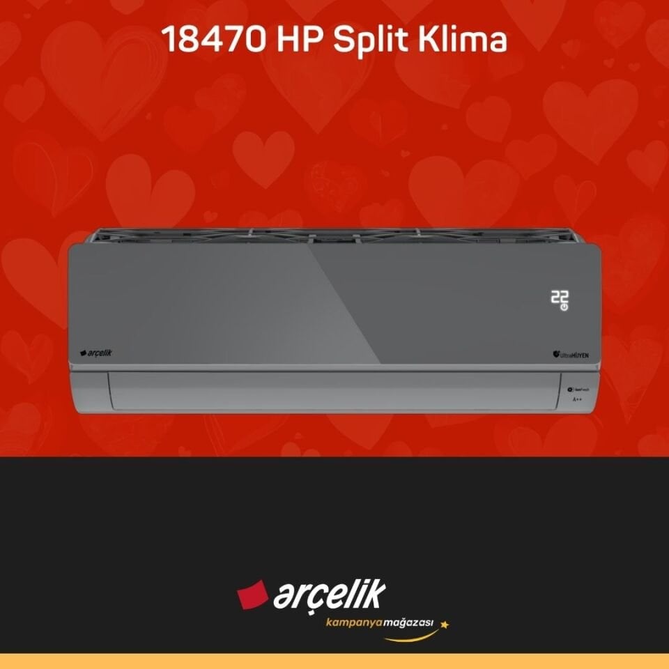 ARÇELİK 18470 HP Prosmart Silver Inverter Klima 18.000 Btu/h Split Klima