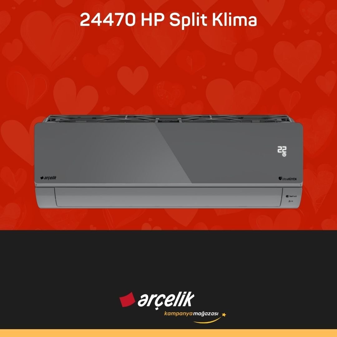 ARÇELİK 24470 HP Prosmart Silver Inverter Klima 24.000 Btu/h Split Klima