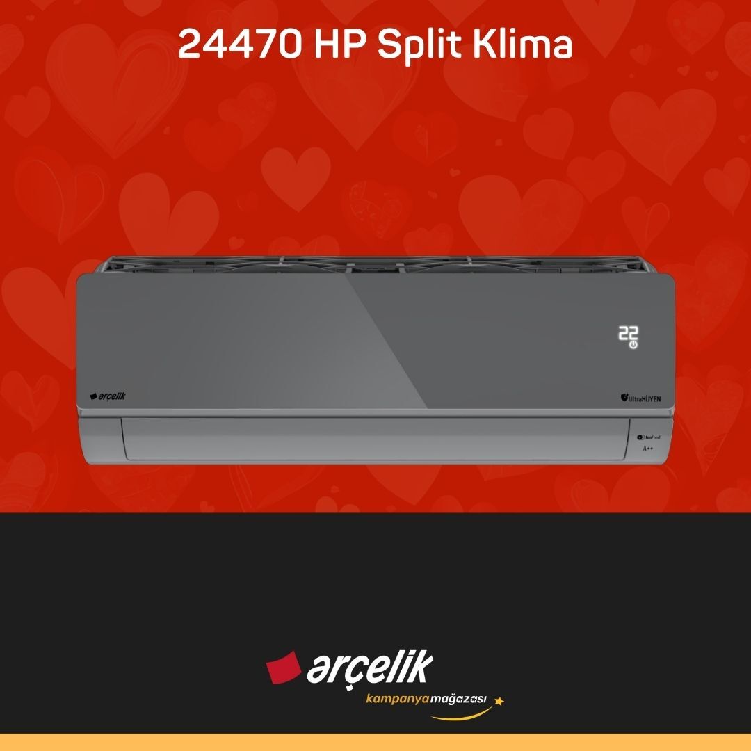 ARÇELİK 24470 HP Prosmart Silver Inverter Klima 24.000 Btu/h Split Klima