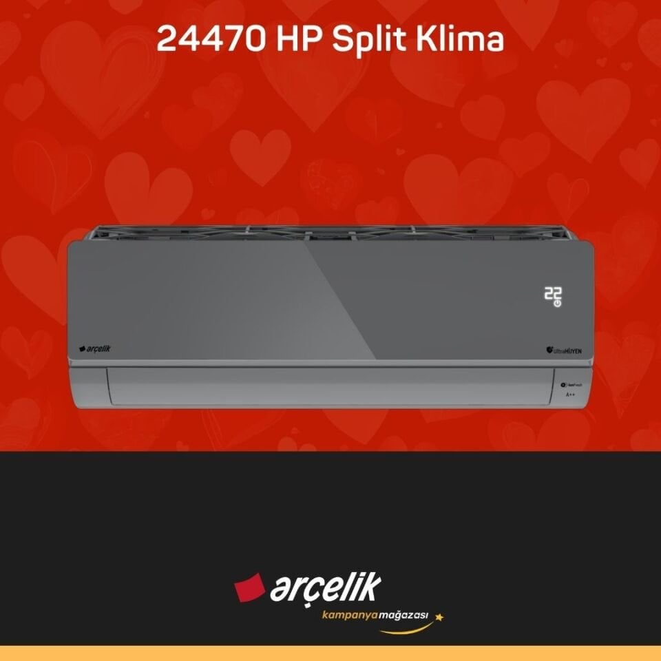 ARÇELİK 24470 HP Prosmart Silver Inverter Klima 24.000 Btu/h Split Klima