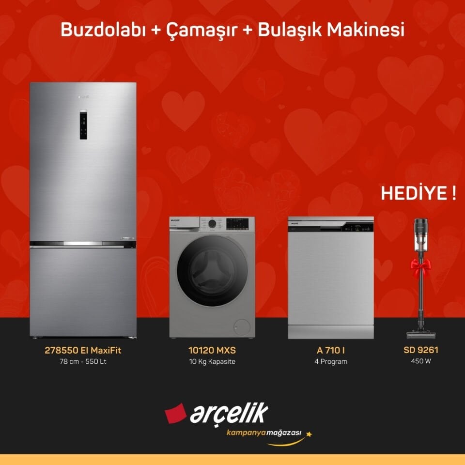 ARÇELİK 3'lü Çeyiz Paketi ( 278550 EI MaxiFit - 10120 MXS - A 710 I - SD 9261 )