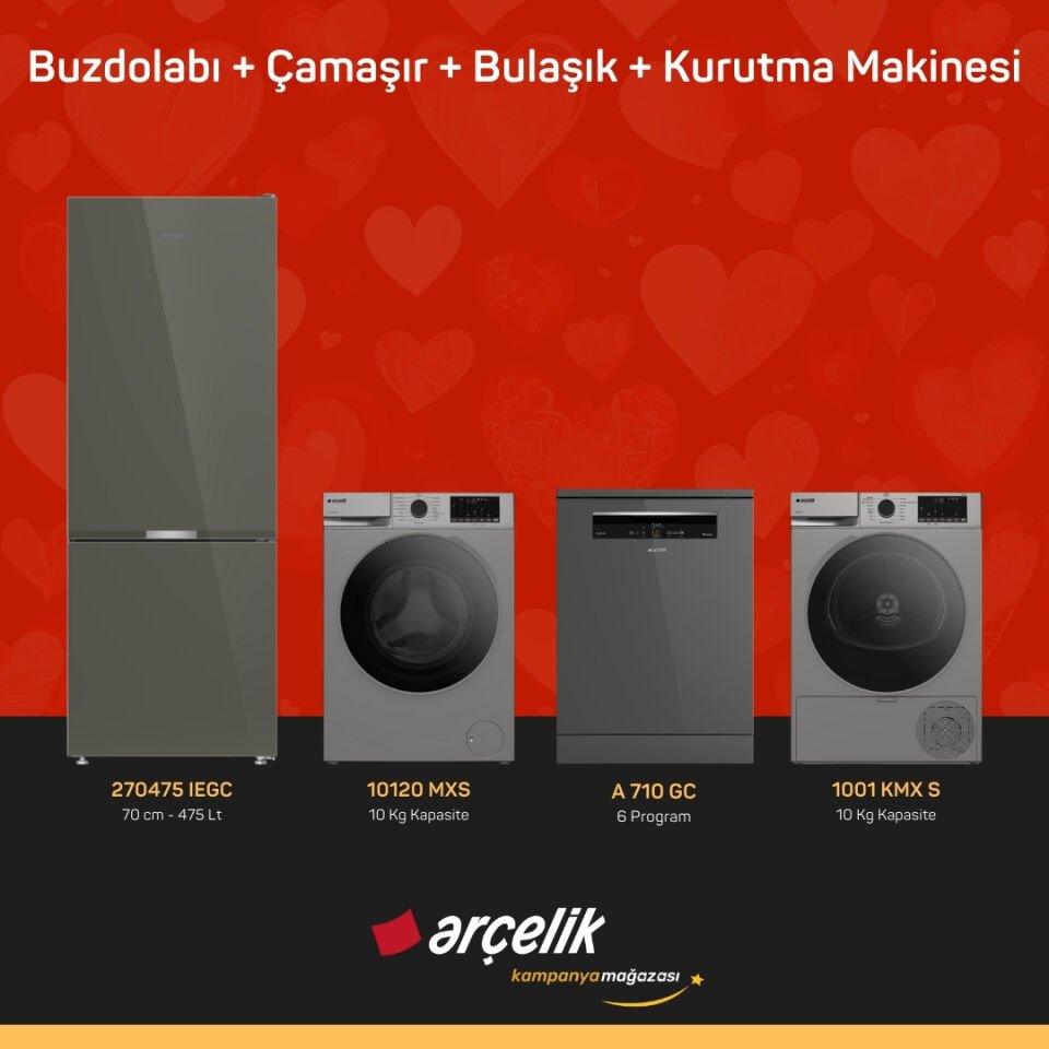 ARÇELİK 4'lü Çeyiz Paketi ( 270475 IEGC - 10120 MXS - A 710 GC - 1001 KMX S )