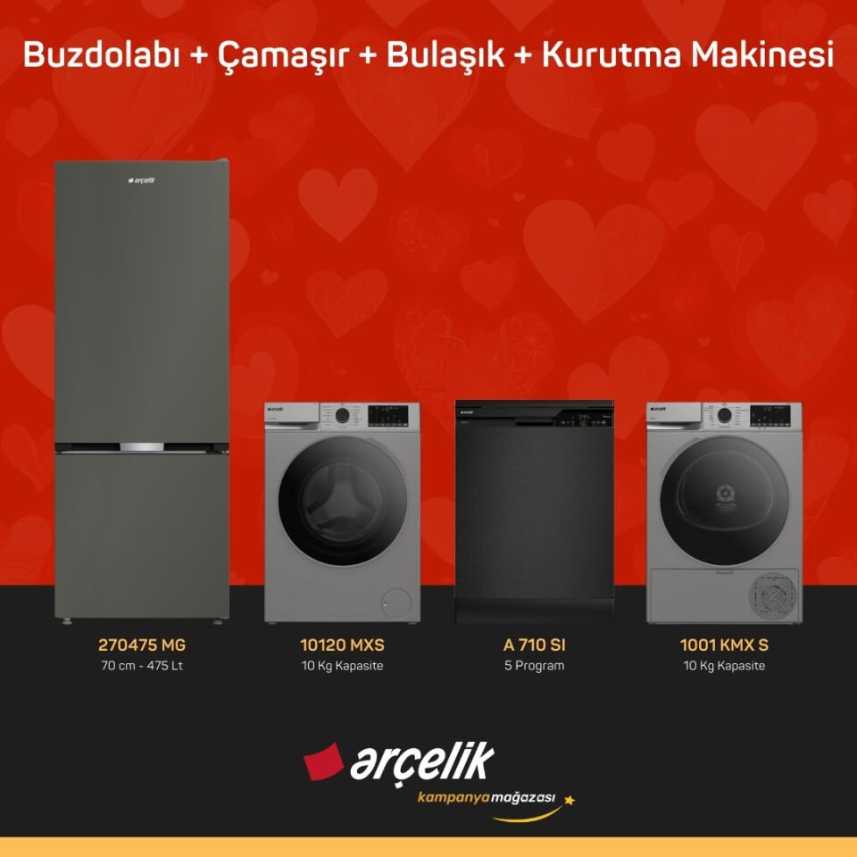 ARÇELİK 4'lü Çeyiz Paketi ( 270475 MG - 10120 MXS - A 710 SI - 1001 KMX S )