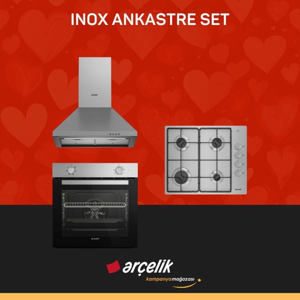 ARÇELİK INOX ANKASTRE SET ( P 27 YI - AFM 130 I - OMD D 611 EI )
