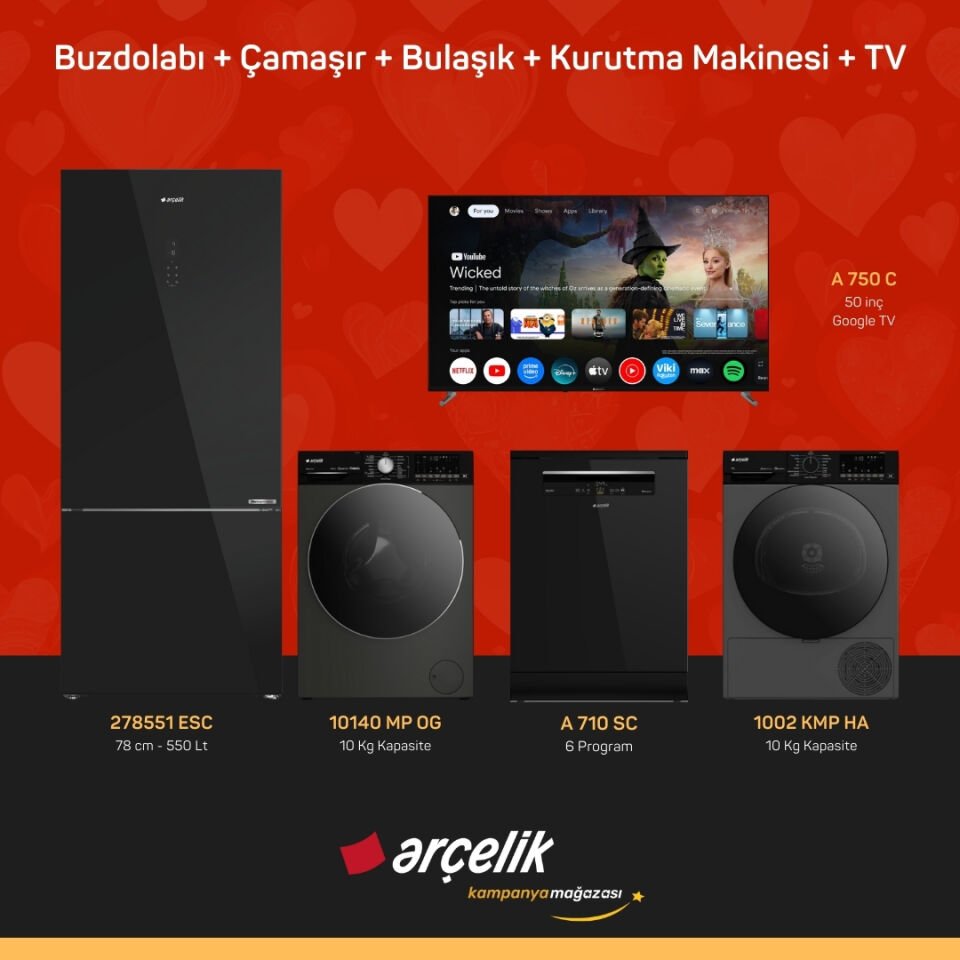 ARÇELİK 5'li Çeyiz Paketi ( 278551 ESC - 10140 MP OG - A 710 SC - 1002 KMP HA - A 750 C )