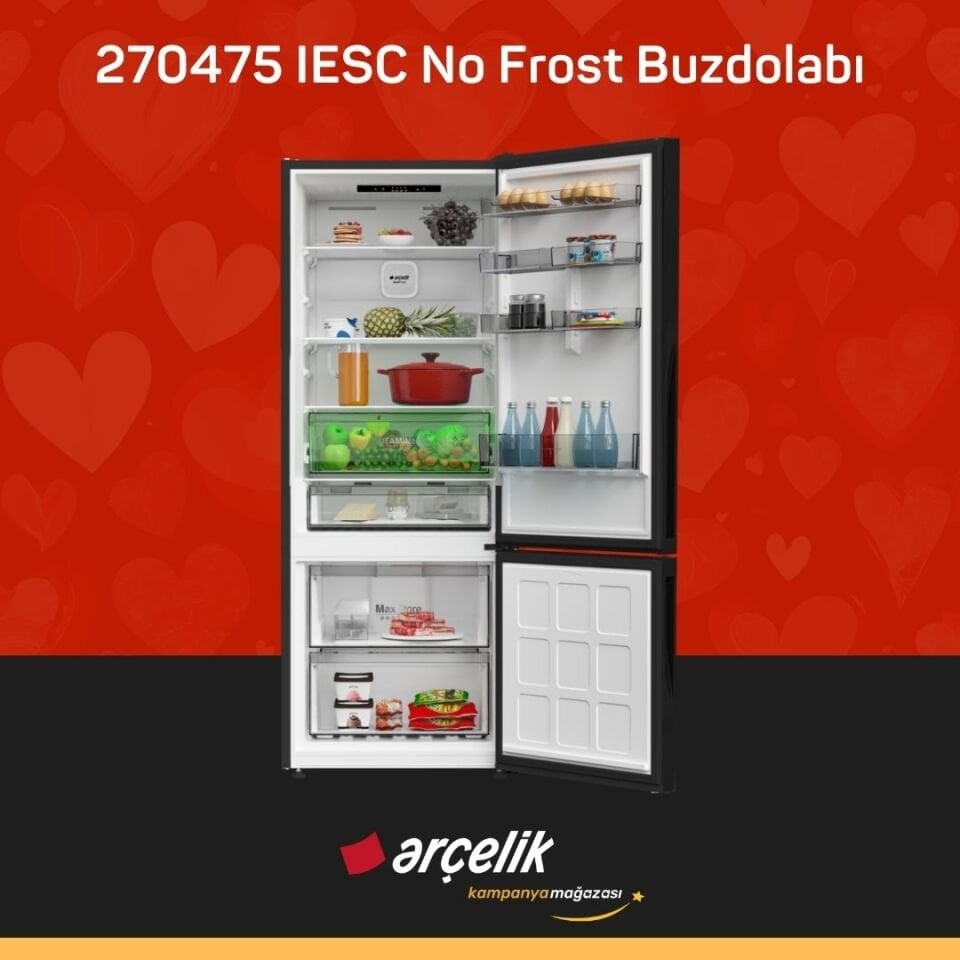 ARÇELİK 270475 IESC Alttan Donduruculu Buzdolabı