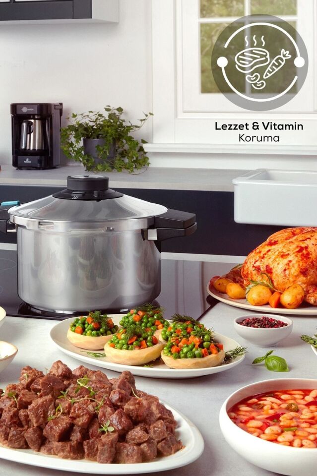 Karaca Quick and Safe İndüksiyon Tabanlı Düdüklü Tencere Seti 4+6 Lt