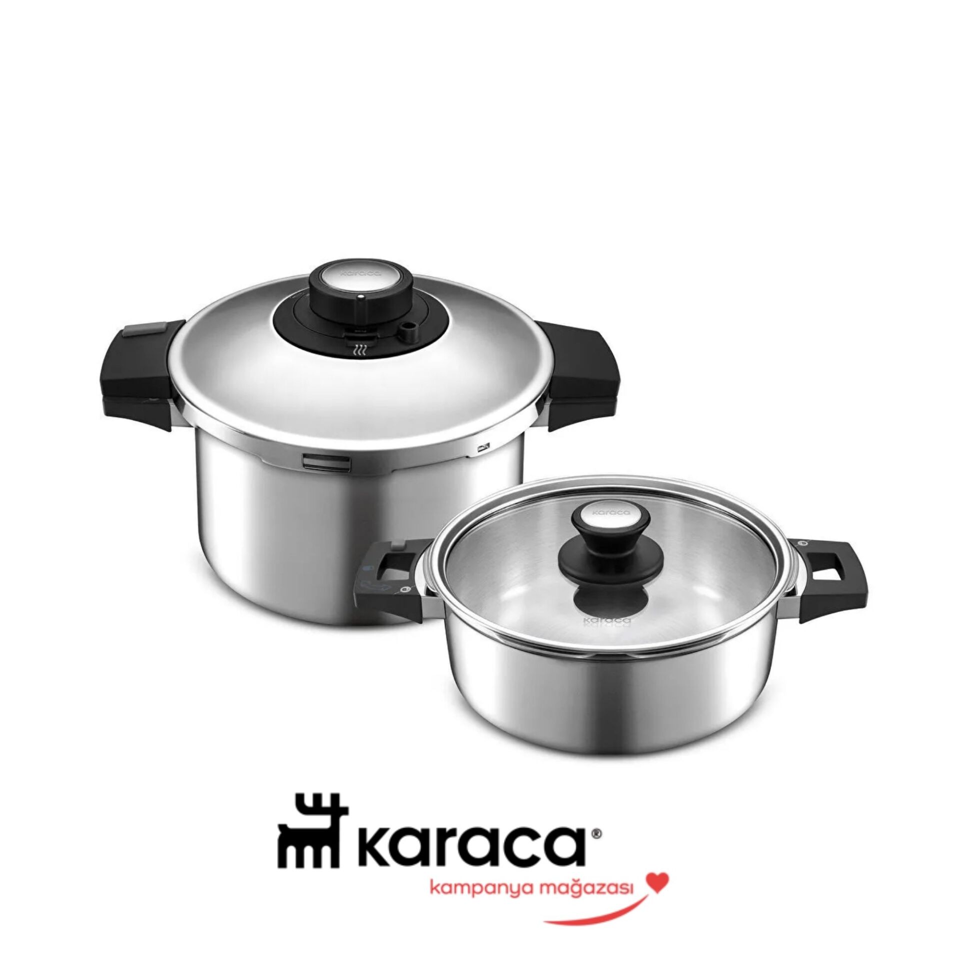 Karaca Quick and Safe İndüksiyon Tabanlı Düdüklü Tencere Seti 4+6 Lt