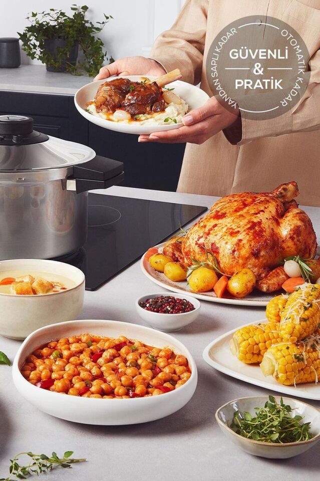 Karaca Quick and Safe İndüksiyon Tabanlı Düdüklü Tencere Seti 6+8 Lt