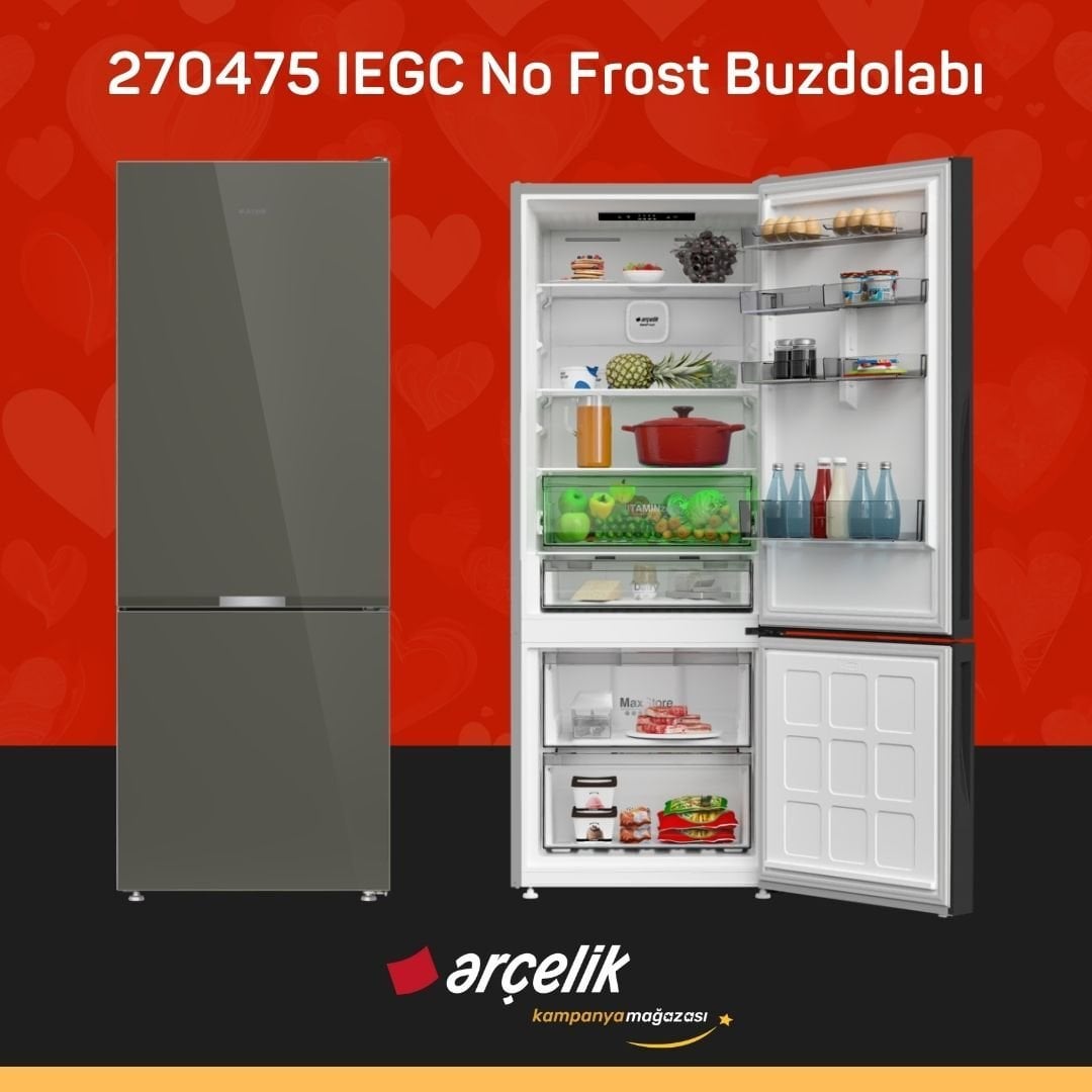 ARÇELİK 270475 IEGC Alttan Donduruculu Buzdolabı