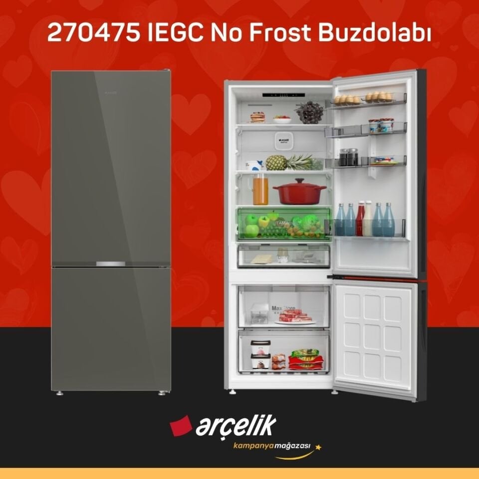 ARÇELİK 270475 IEGC Alttan Donduruculu Buzdolabı