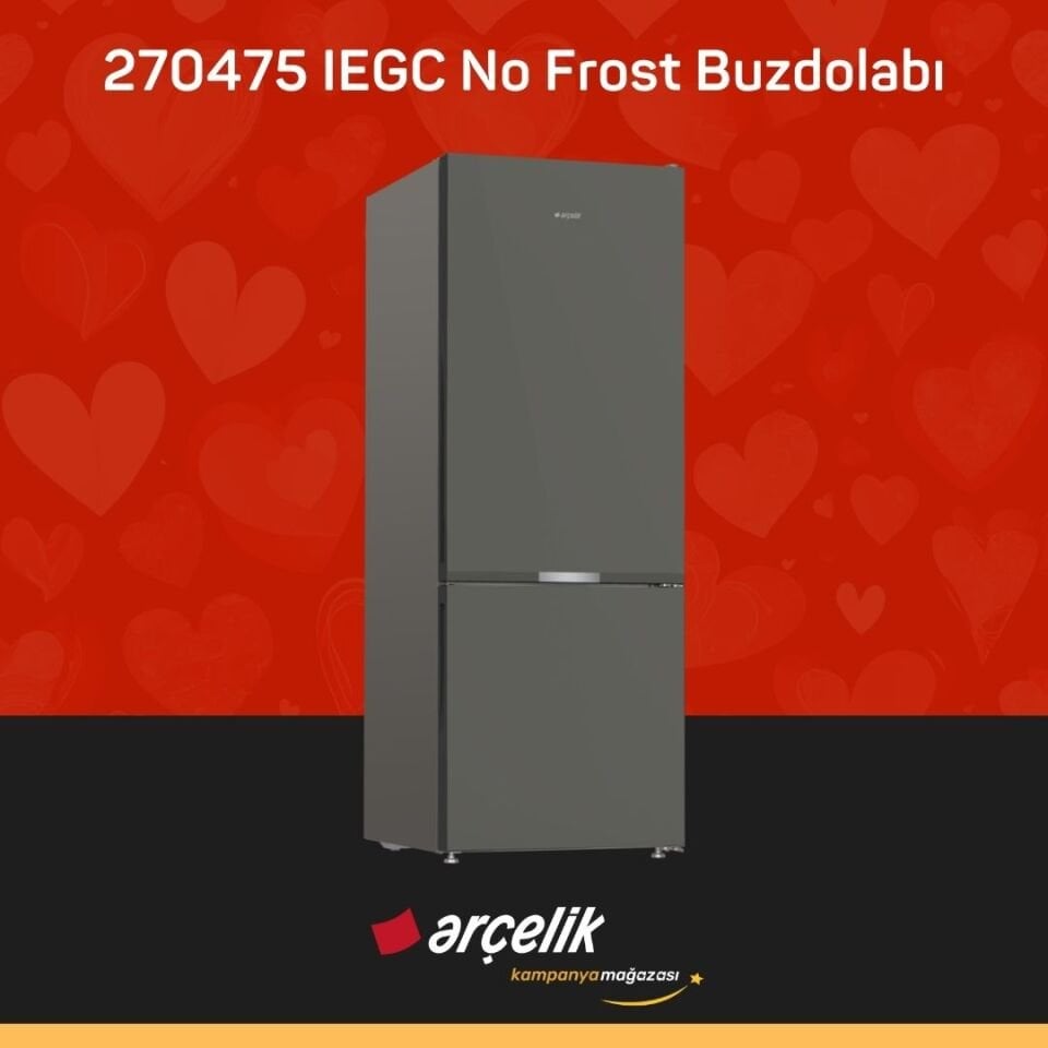 ARÇELİK 270475 IEGC Alttan Donduruculu Buzdolabı