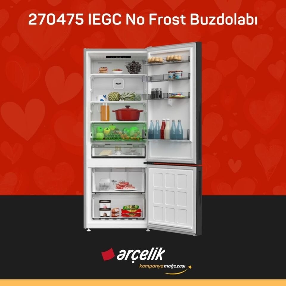 ARÇELİK 270475 IEGC Alttan Donduruculu Buzdolabı