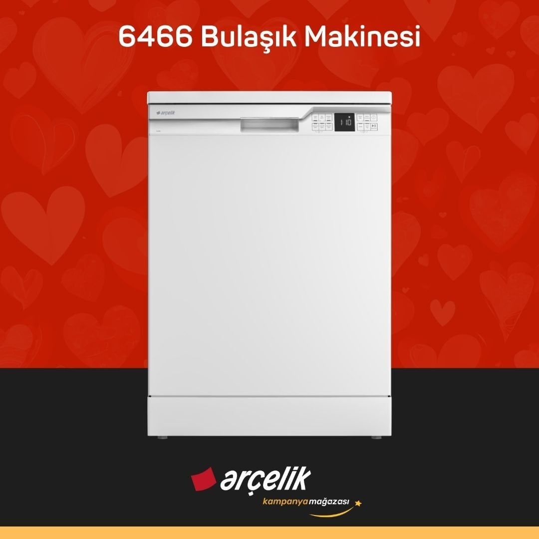 ARÇELİK 6466 6 Programlı Bulaşık Makinesi