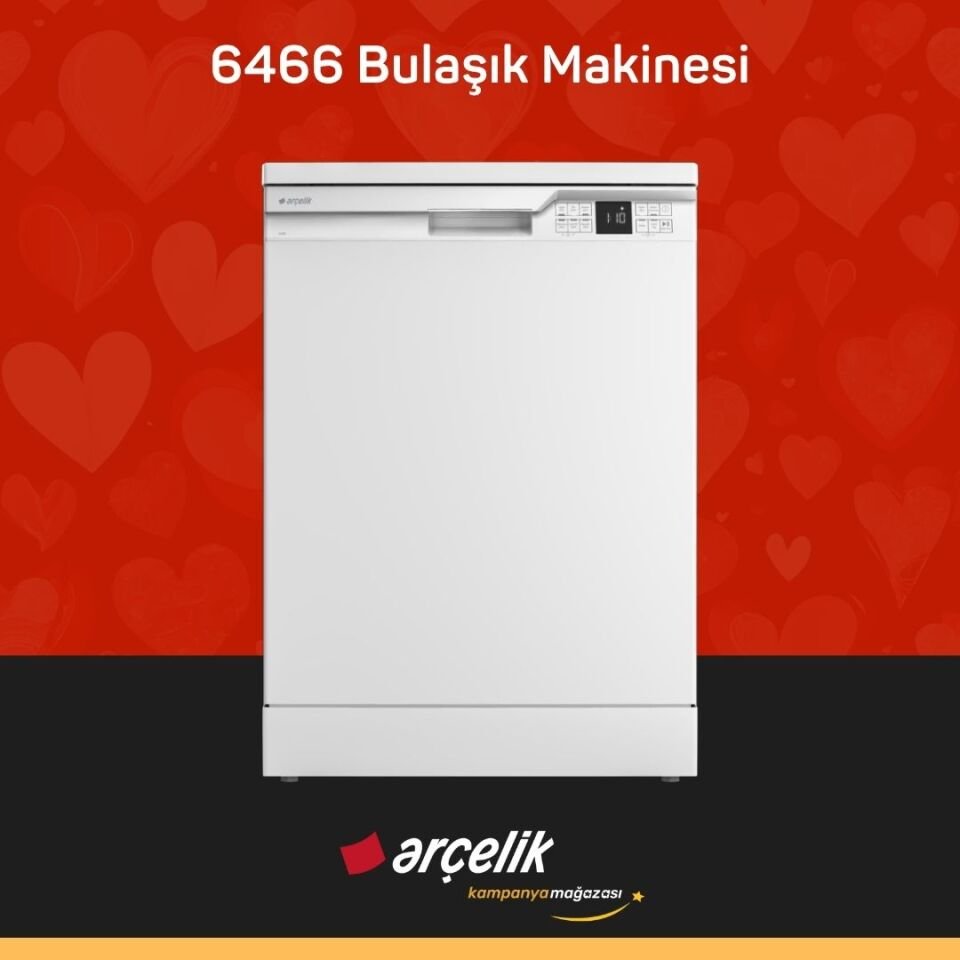 ARÇELİK 6466 6 Programlı Bulaşık Makinesi