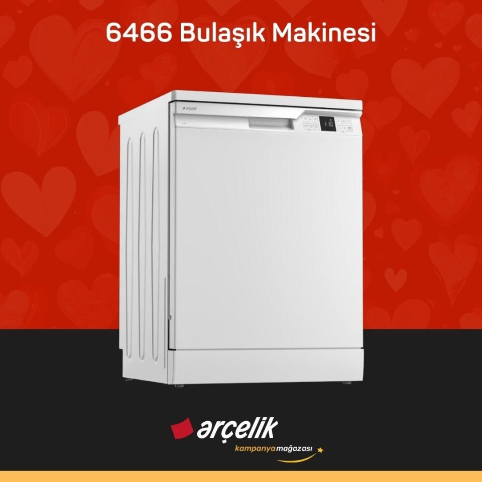 ARÇELİK 6466 6 Programlı Bulaşık Makinesi