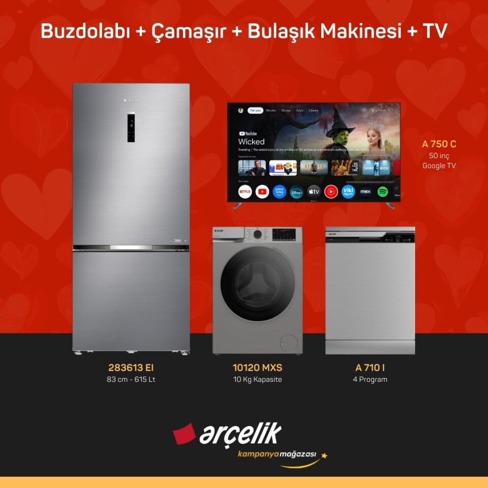 ARÇELİK 4'lü Çeyiz Paketi ( 283613 EI - 10120 MXS - A 710 I - A 750 C )