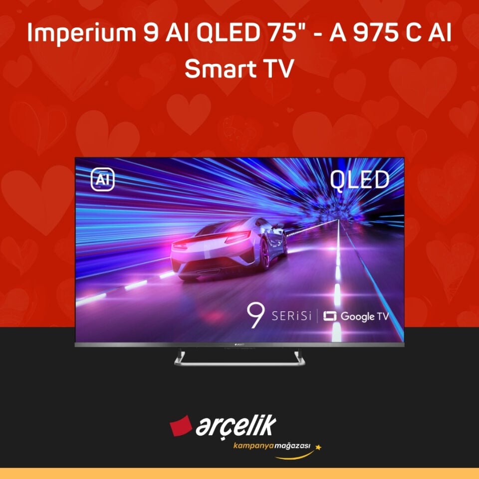 ARÇELİK Imperium 9 AI QLED 144Hz VRR 75'' 4K UHD Google TV - A 975 C AI Smart TV