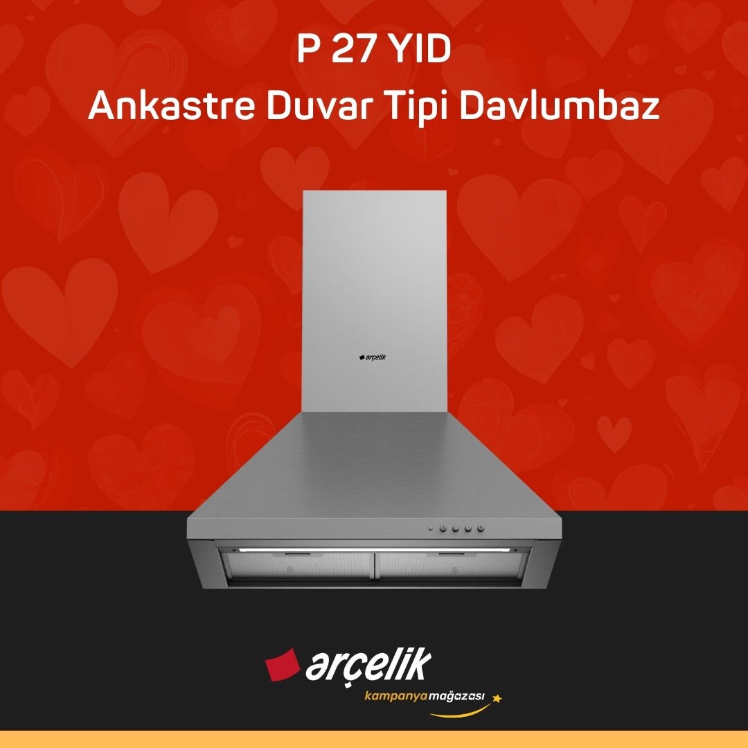 ARÇELİK P 27 YID Ankastre Duvar Tipi Davlumbaz