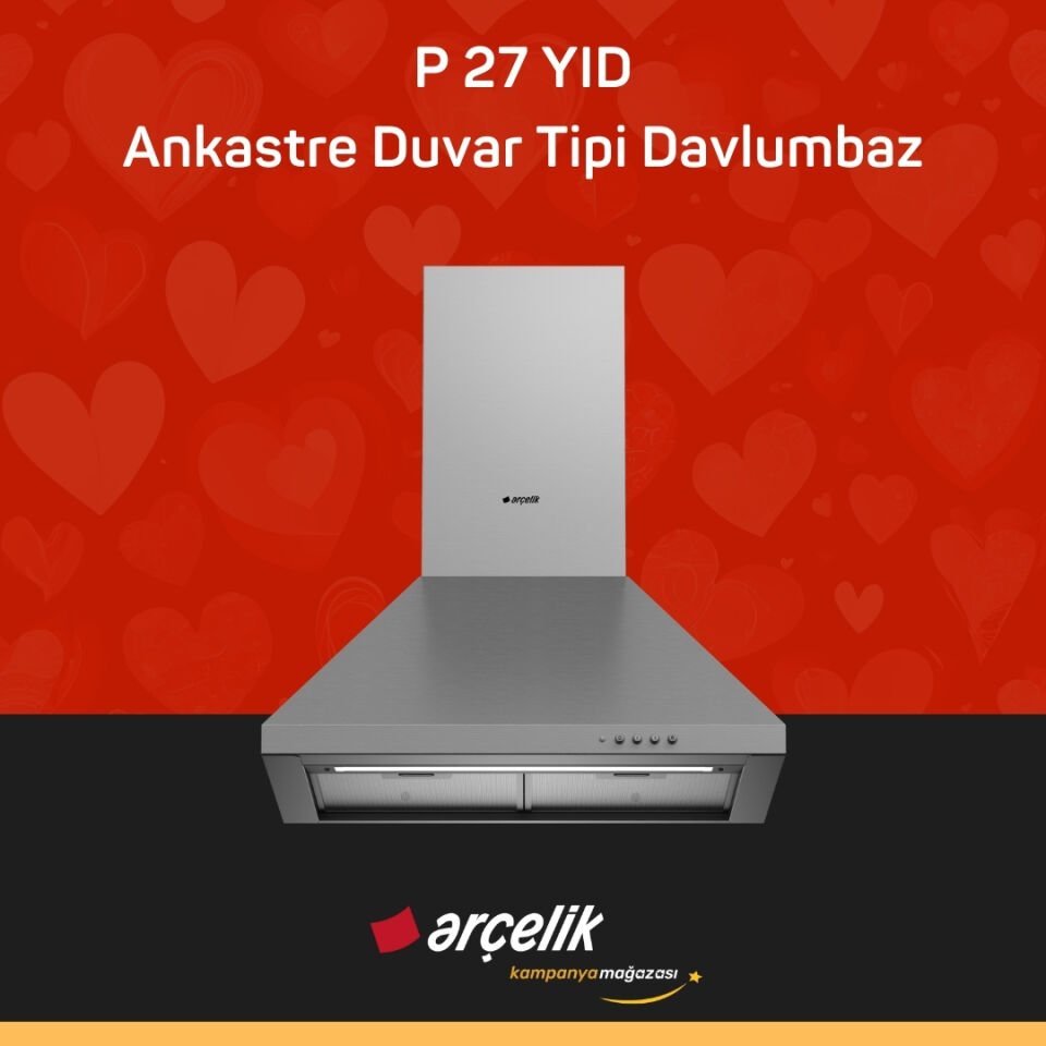 ARÇELİK P 27 YID Ankastre Duvar Tipi Davlumbaz
