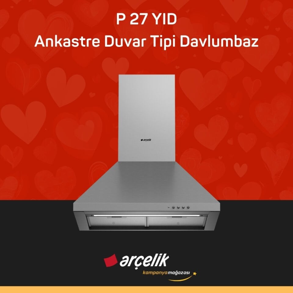 ARÇELİK P 27 YID Ankastre Duvar Tipi Davlumbaz