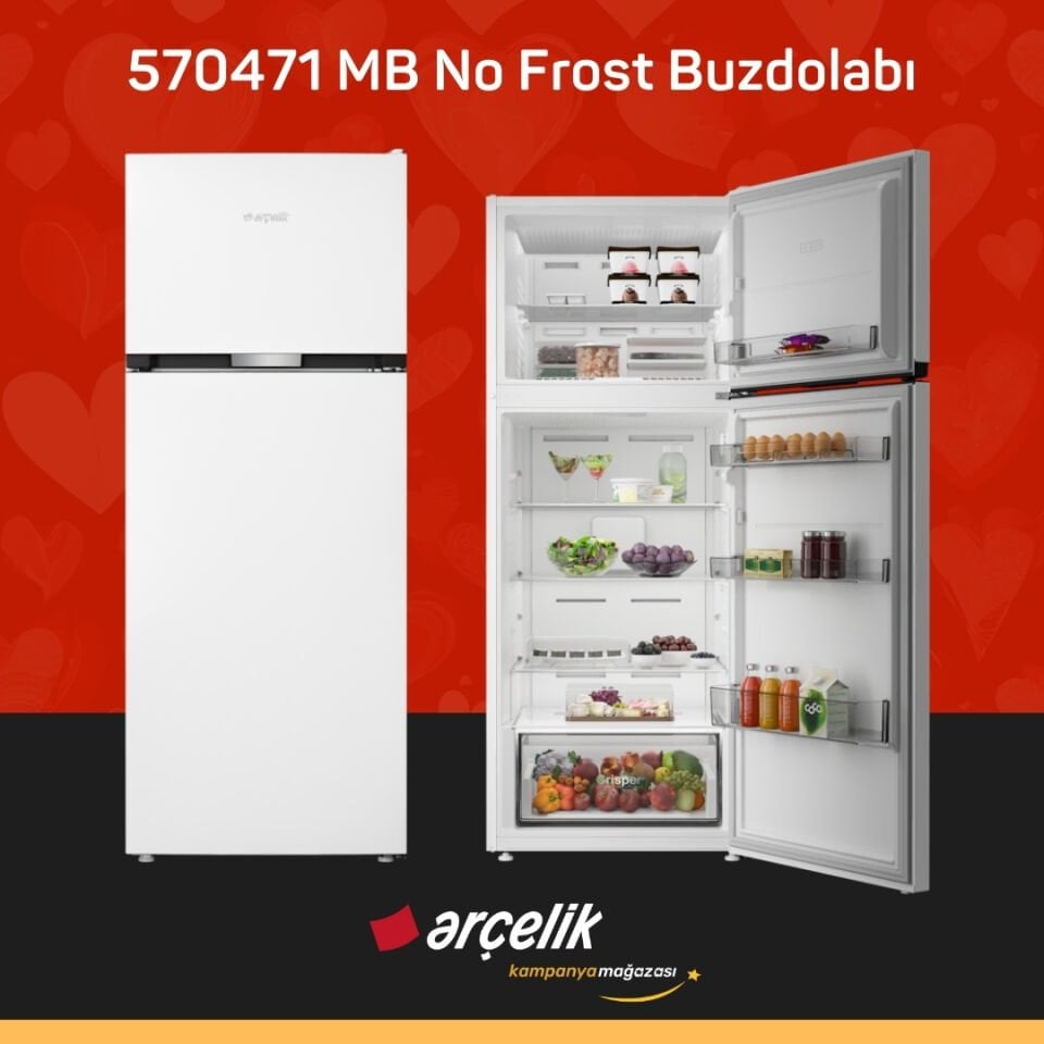 ARÇELİK 570471 MB Üstten Donduruculu Buzdolabı