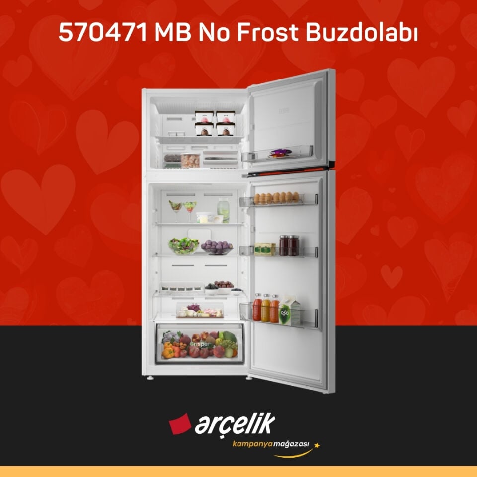 ARÇELİK 570471 MB Üstten Donduruculu Buzdolabı