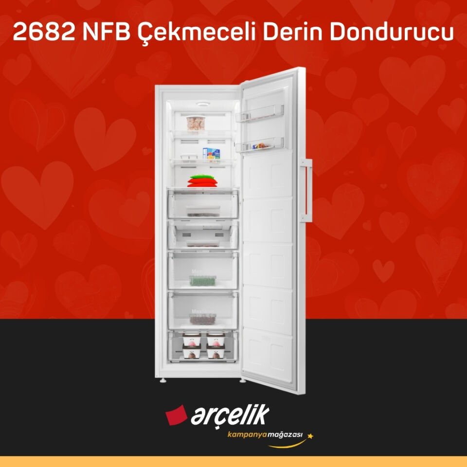 ARÇELİK 2682 NFB Çekmeceli Derin Dondurucu
