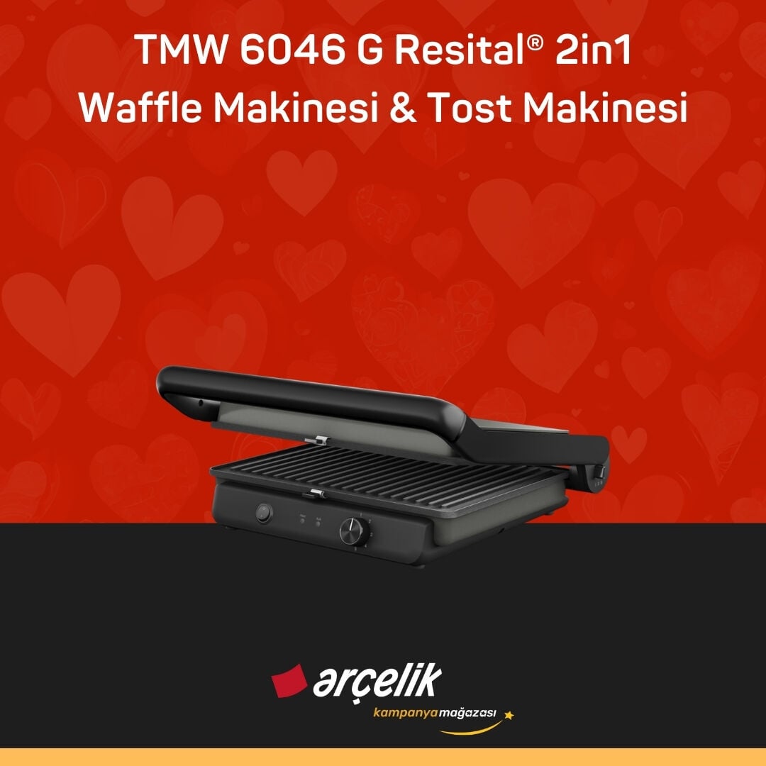 ARÇELİK TMW 6046 G Resital® 2in1 Waffle Makinesi & Tost Makinesi