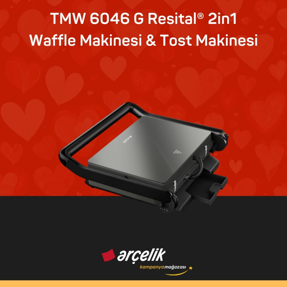 ARÇELİK TMW 6046 G Resital® 2in1 Waffle Makinesi & Tost Makinesi