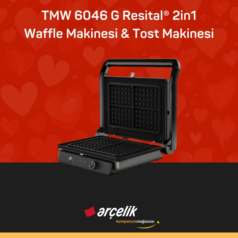 ARÇELİK TMW 6046 G Resital® 2in1 Waffle Makinesi & Tost Makinesi