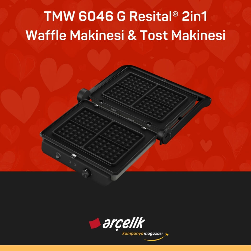 ARÇELİK TMW 6046 G Resital® 2in1 Waffle Makinesi & Tost Makinesi