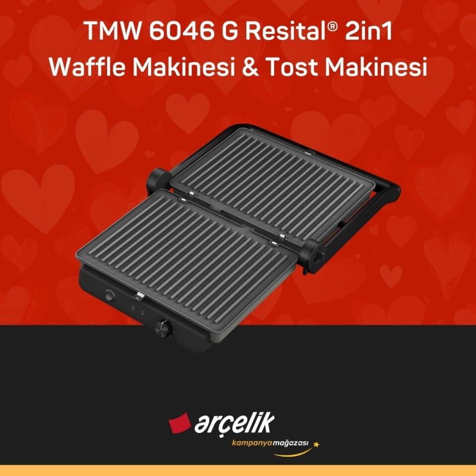 ARÇELİK TMW 6046 G Resital® 2in1 Waffle Makinesi & Tost Makinesi
