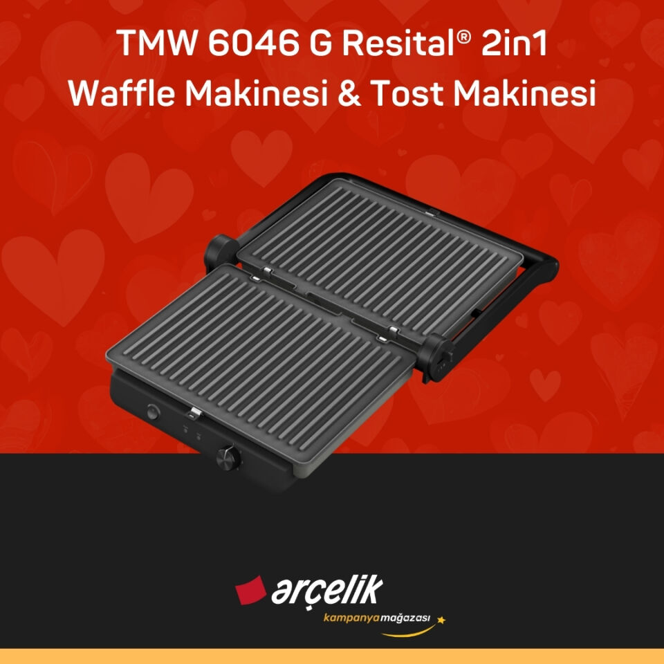 ARÇELİK TMW 6046 G Resital® 2in1 Waffle Makinesi & Tost Makinesi