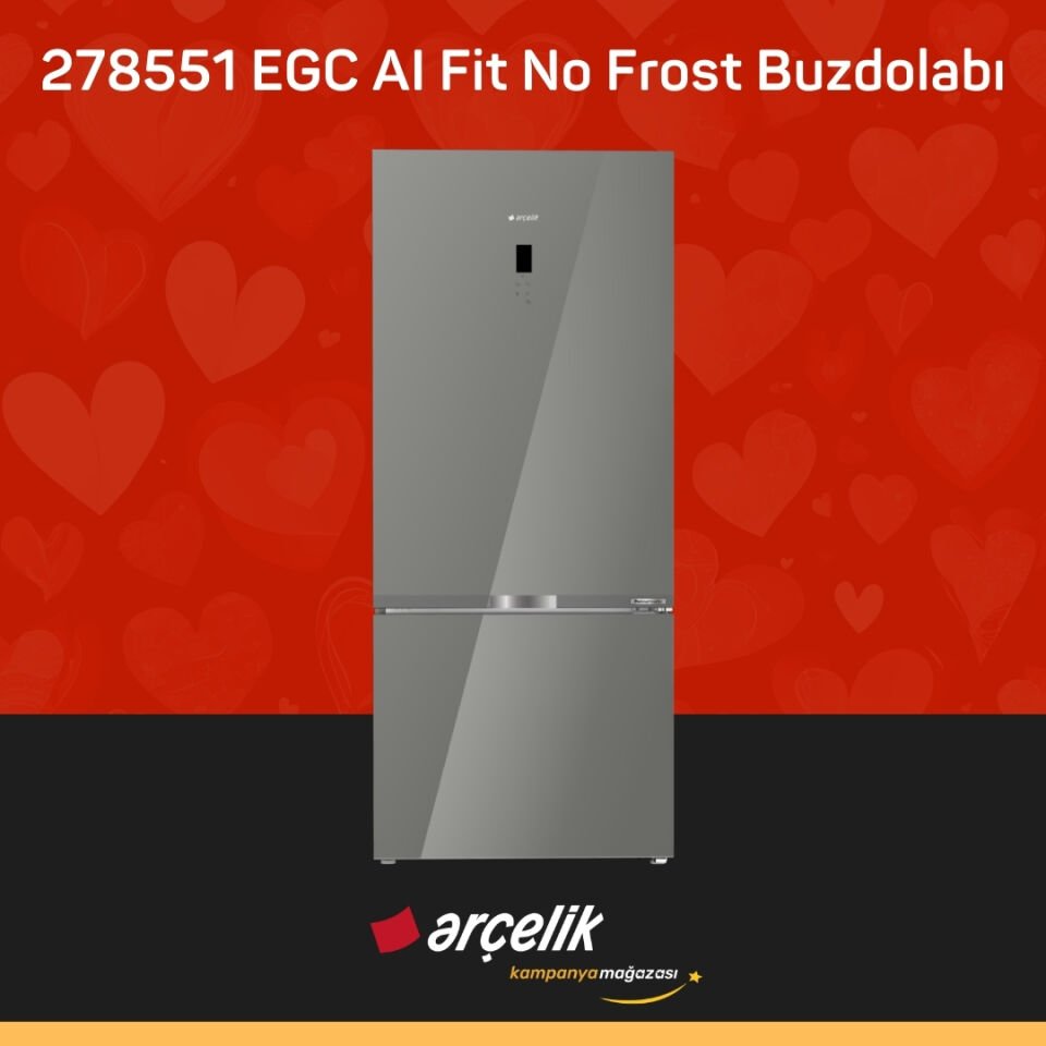 ARÇELİK 278551 EGC AI Fit Alttan Donduruculu Buzdolabı