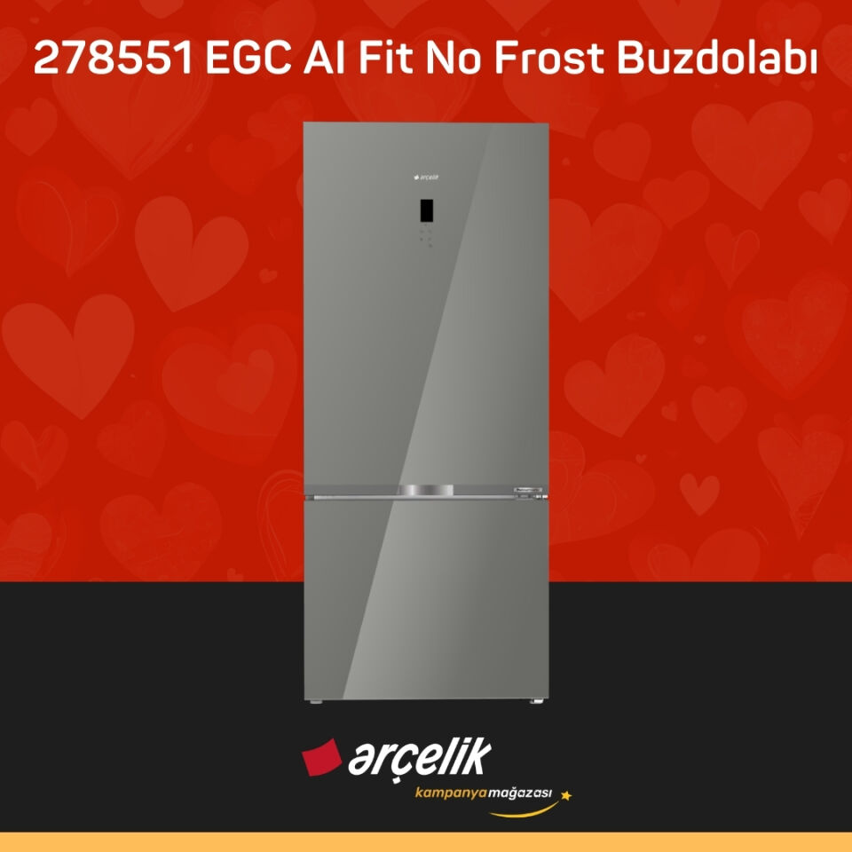 ARÇELİK 278551 EGC AI Fit Alttan Donduruculu Buzdolabı
