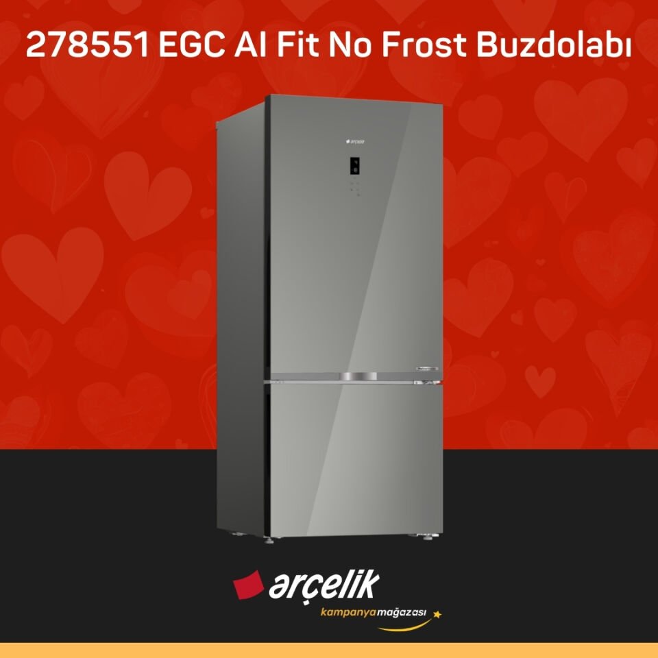ARÇELİK 278551 EGC AI Fit Alttan Donduruculu Buzdolabı
