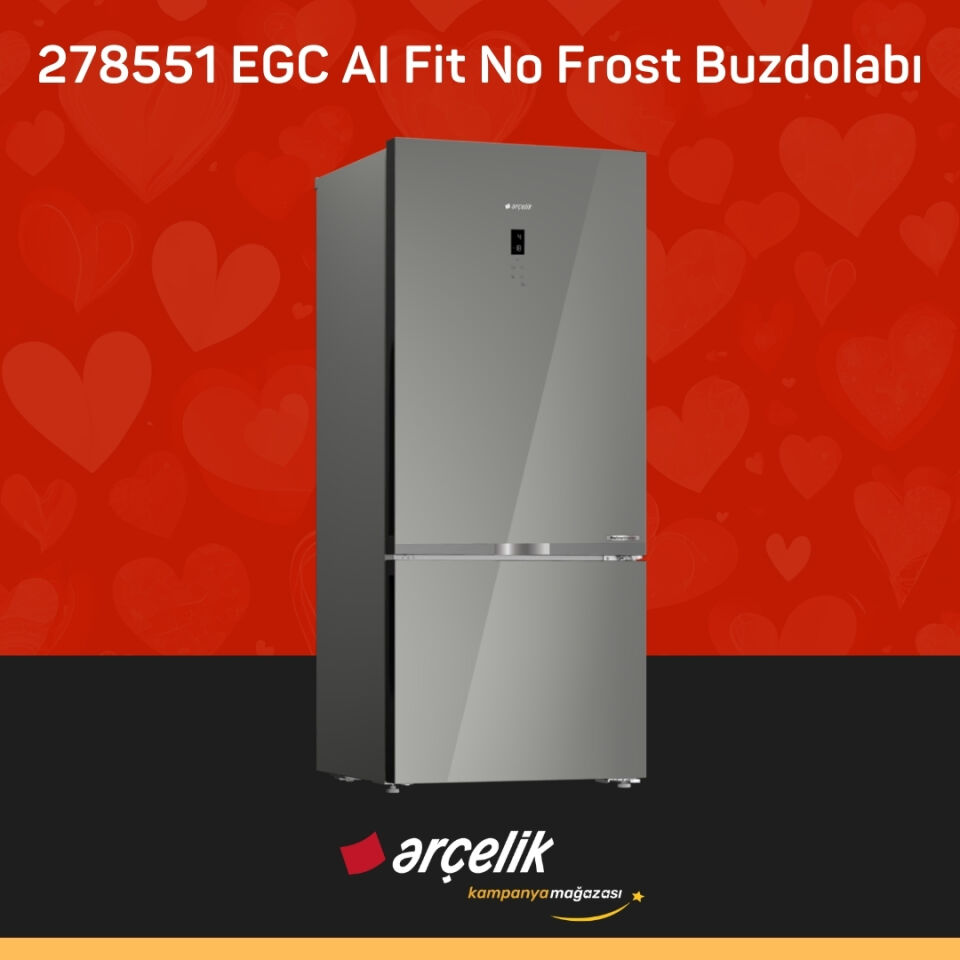ARÇELİK 278551 EGC AI Fit Alttan Donduruculu Buzdolabı