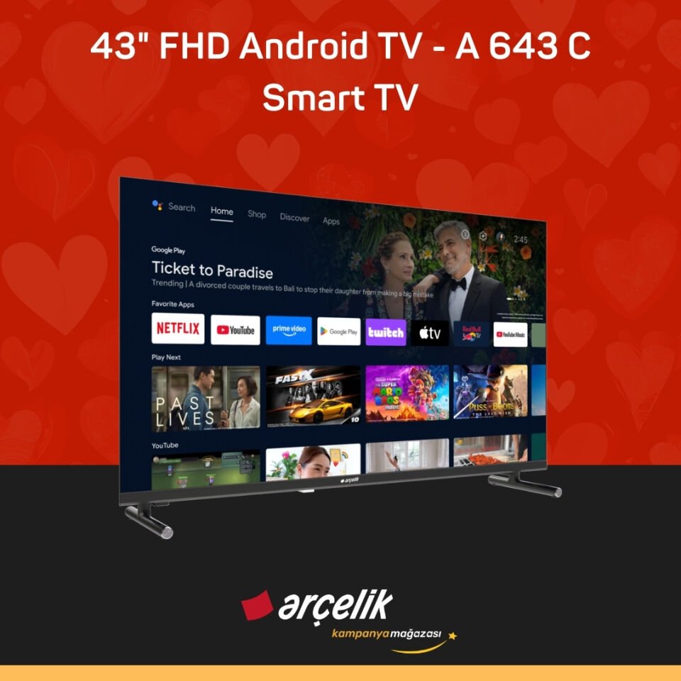 ARÇELİK 43'' FHD Android TV - A 643 C Smart TV
