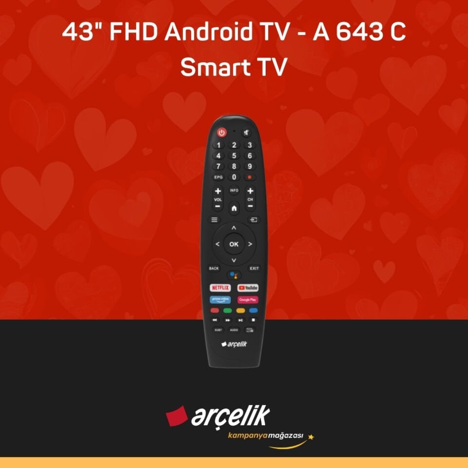 ARÇELİK 43'' FHD Android TV - A 643 C Smart TV