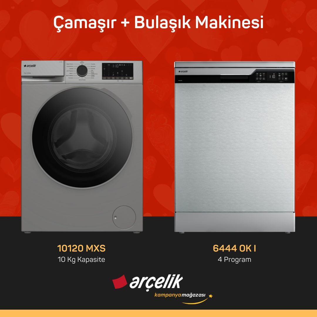 ARÇELİK 10120 MXS Çamaşır Makinesi - 6444 OK I Bulaşık Makinesi
