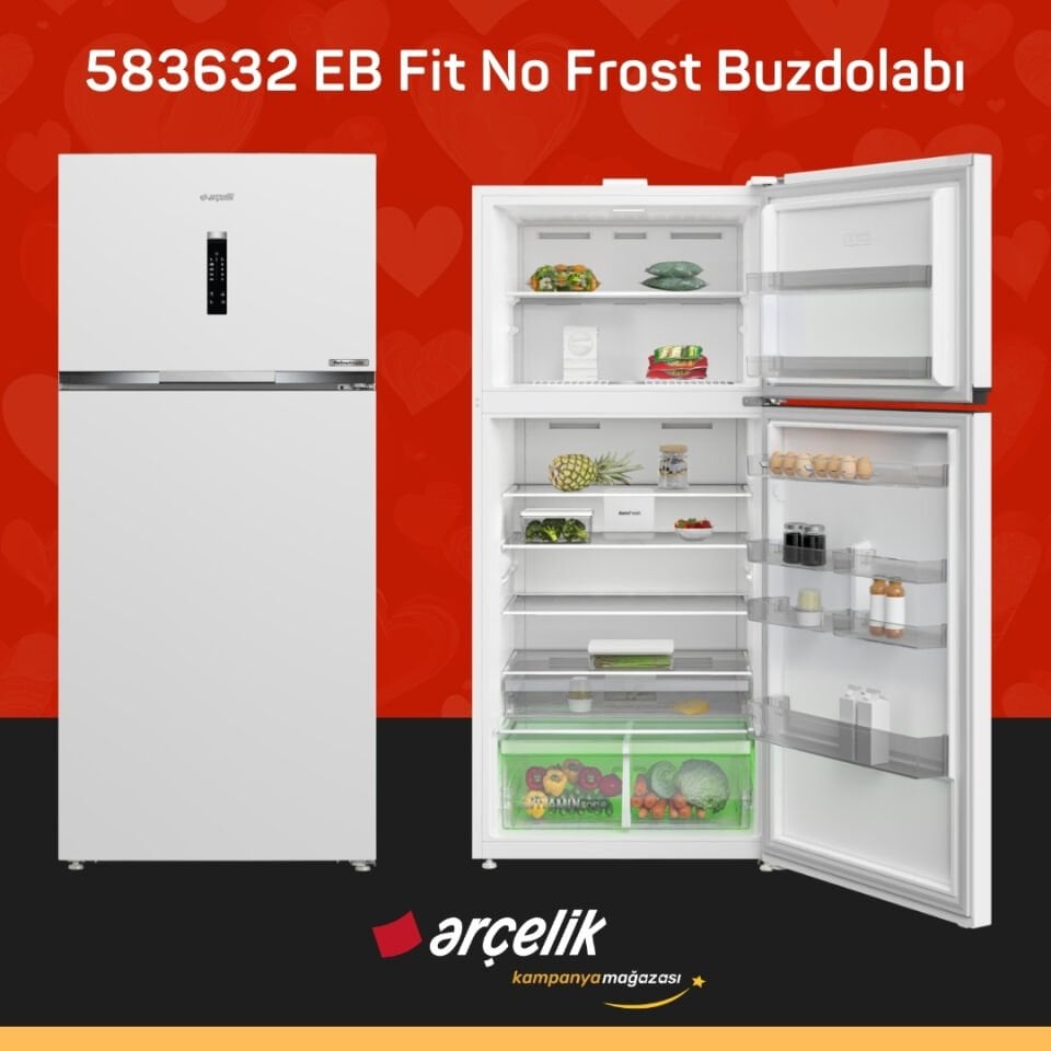 ARÇELİK 583632 EB Fit Üstten Donduruculu Buzdolabı