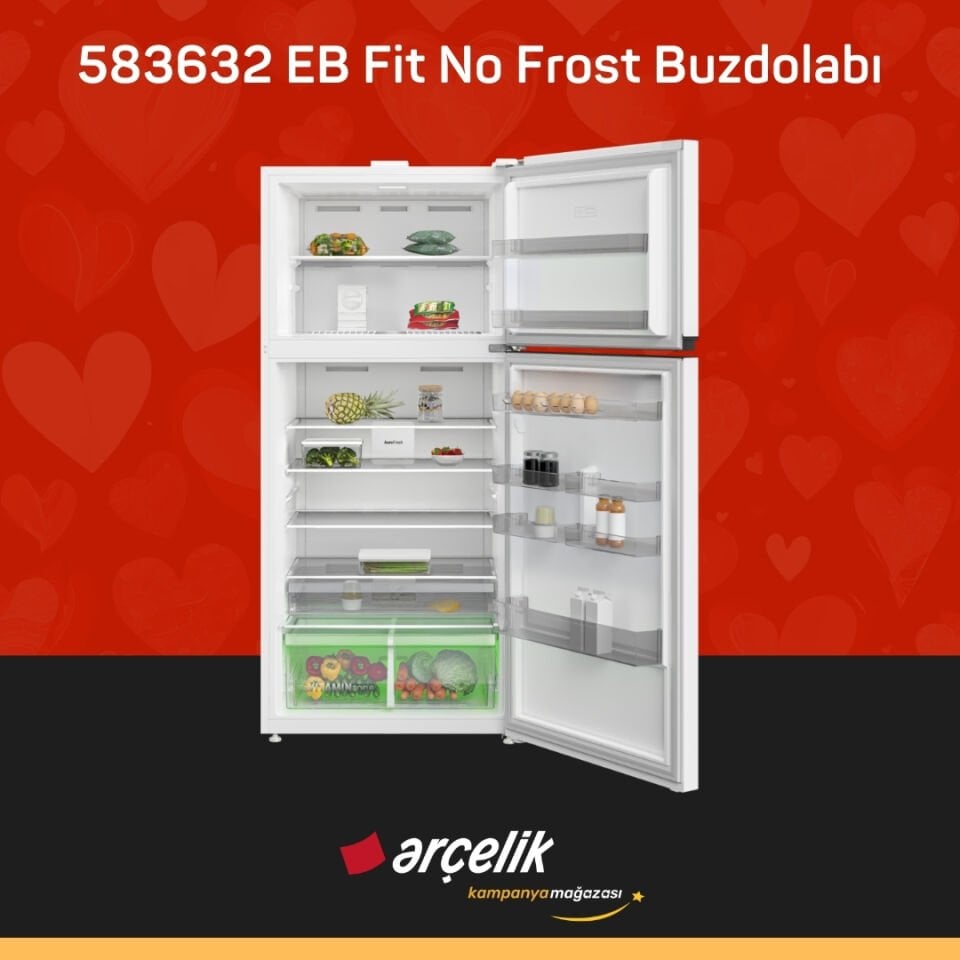 ARÇELİK 583632 EB Fit Üstten Donduruculu Buzdolabı