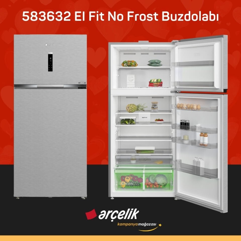ARÇELİK 583632 EI Fit Üstten Donduruculu Buzdolabı