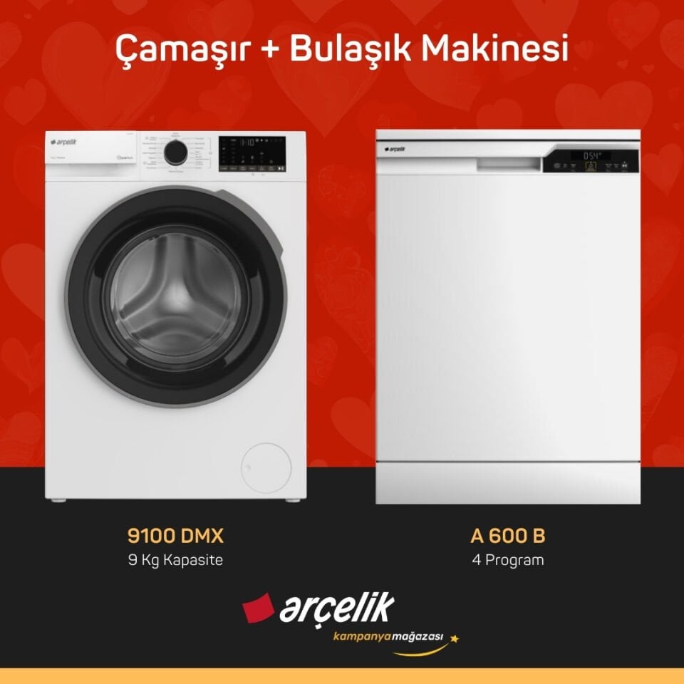 ARÇELİK 9100 DMX Çamaşır Makinesi - A 600 B Bulaşık Makinesi