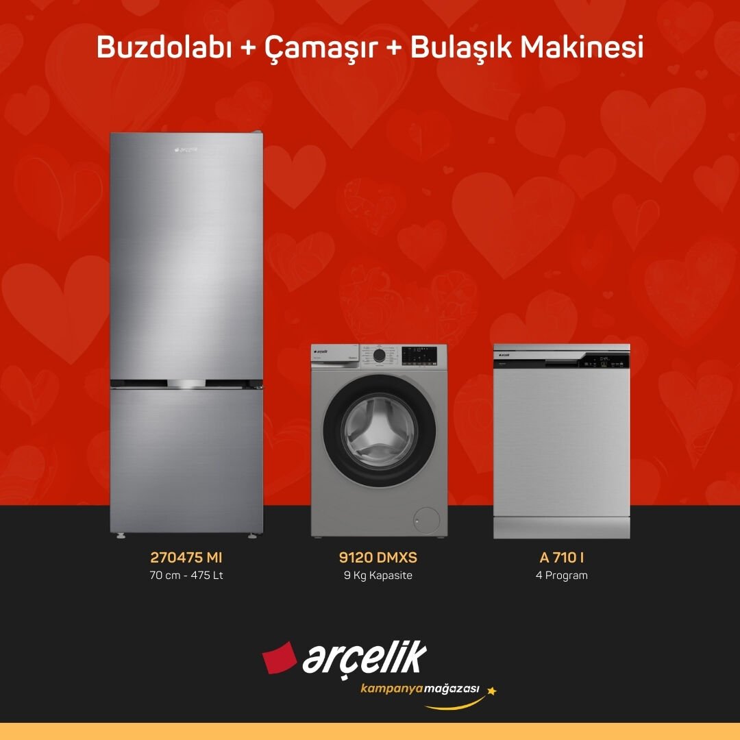 ARÇELİK 3'lü Çeyiz Paketi ( 270475 MI - 9120 DMXS - A 710 I )