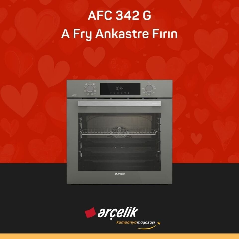 ARÇELİK KARE OCAKLI GRİ AFRY CAM SET ( ADE 604-1 G - AFC 342 G - OCD K 651 EG )