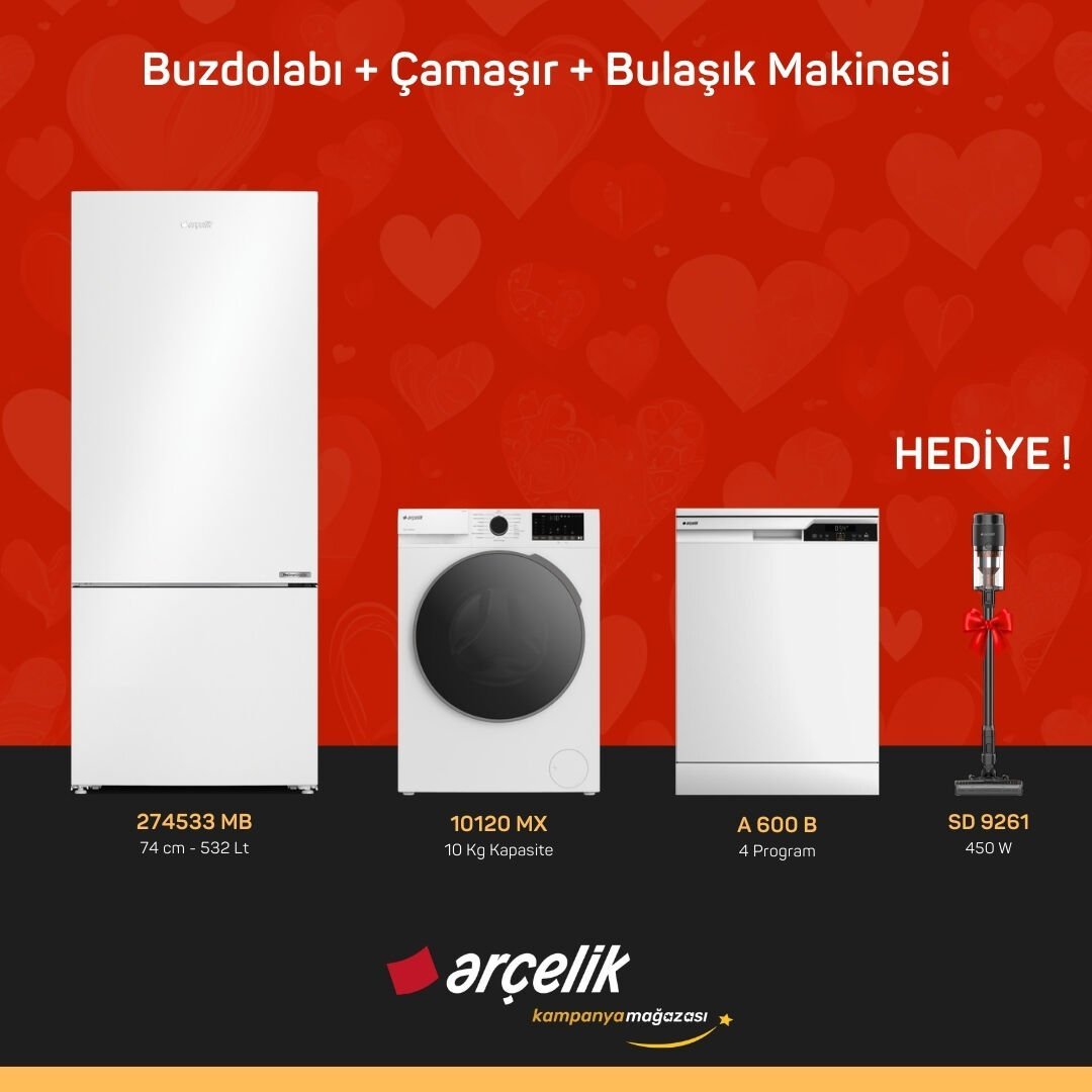 ARÇELİK 3'lü Çeyiz Paketi (274533 MB - 10120 MX - A 600 B - SD 9261 )