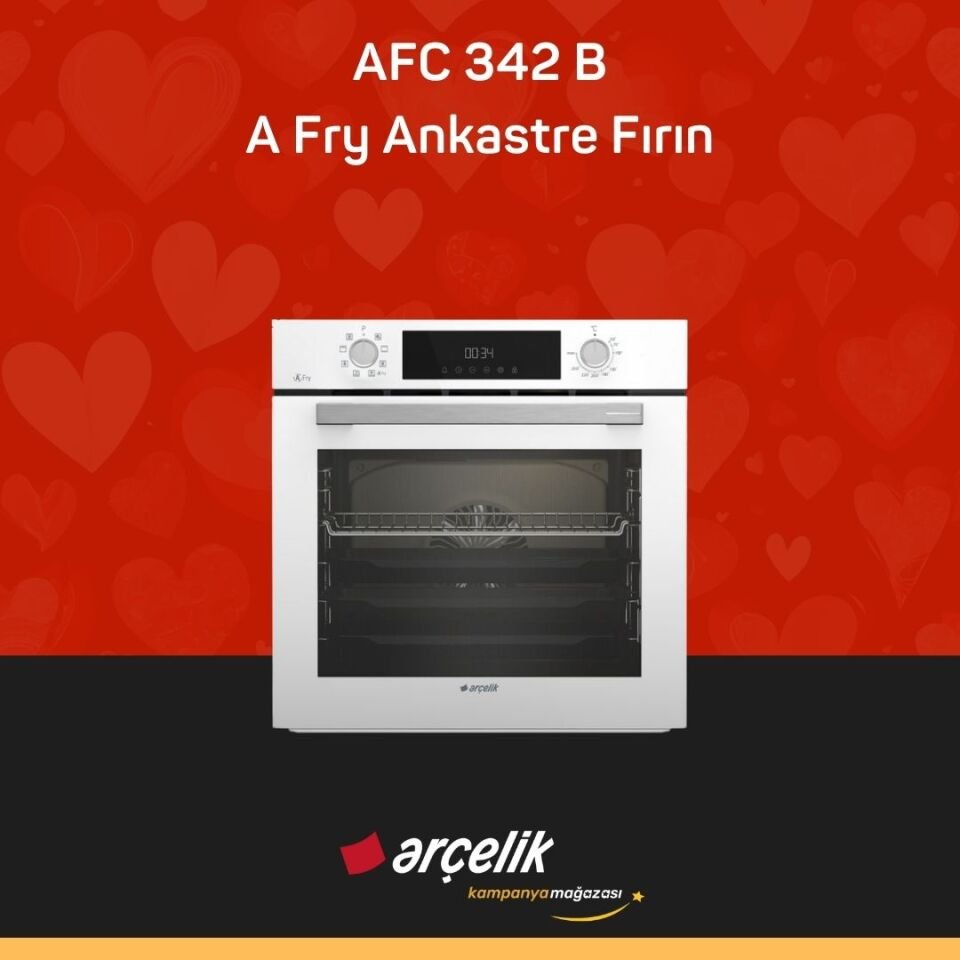 ARÇELİK KARE OCAKLI AFRY BEYAZ CAM SET ( ADE 604-1 B - AFC 342 B - OCD K 651 EB )