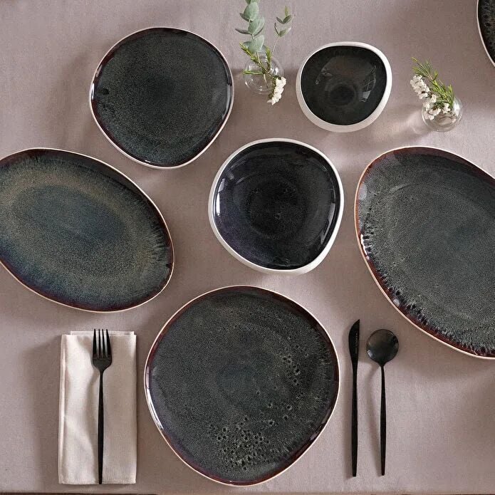 Karaca Red Carpet Earth Collection Galactic 55 Parça 12 Kişilik Yemek Takımı Beyaz